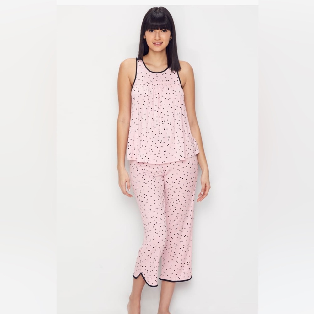 Kate spade pink polka dot pajamas